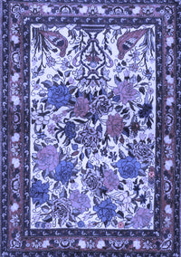 Animal Blue Traditional Rug, tr3955blu