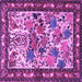 Square Animal Purple Traditional Rug, tr3955pur