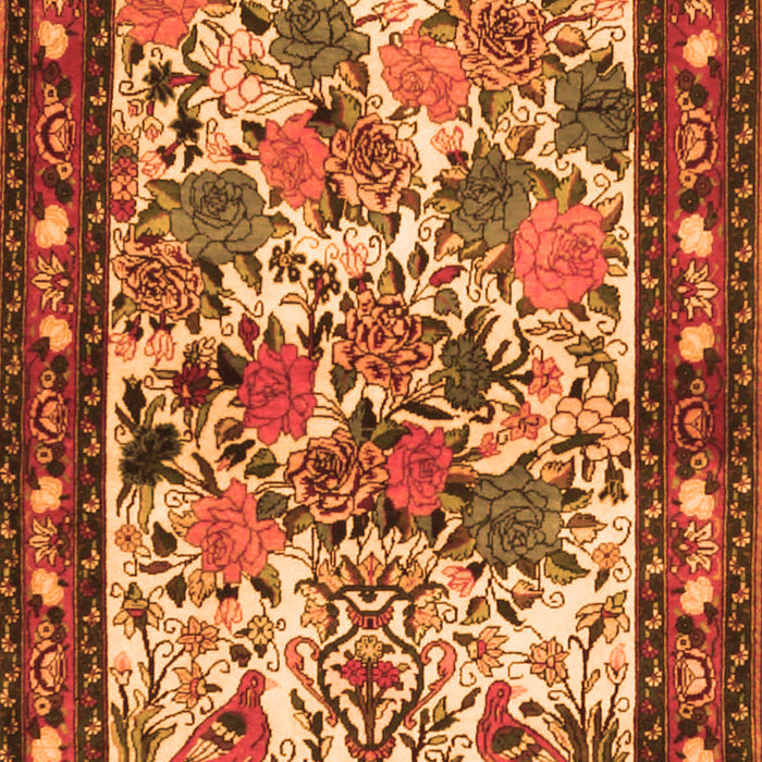 Serging Thickness of Machine Washable Animal Orange Traditional Area Rugs, wshtr3955org