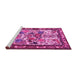 Sideview of Machine Washable Animal Pink Traditional Rug, wshtr3955pnk