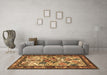 Machine Washable Animal Brown Traditional Rug in a Living Room,, wshtr3955brn