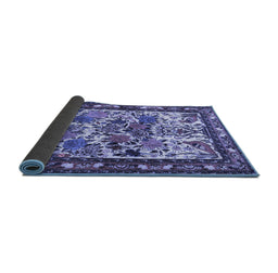 Sideview of Animal Blue Traditional Rug, tr3955blu