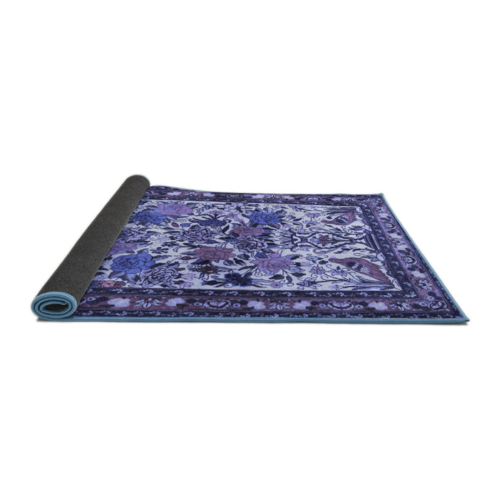 Sideview of Animal Blue Traditional Rug, tr3955blu