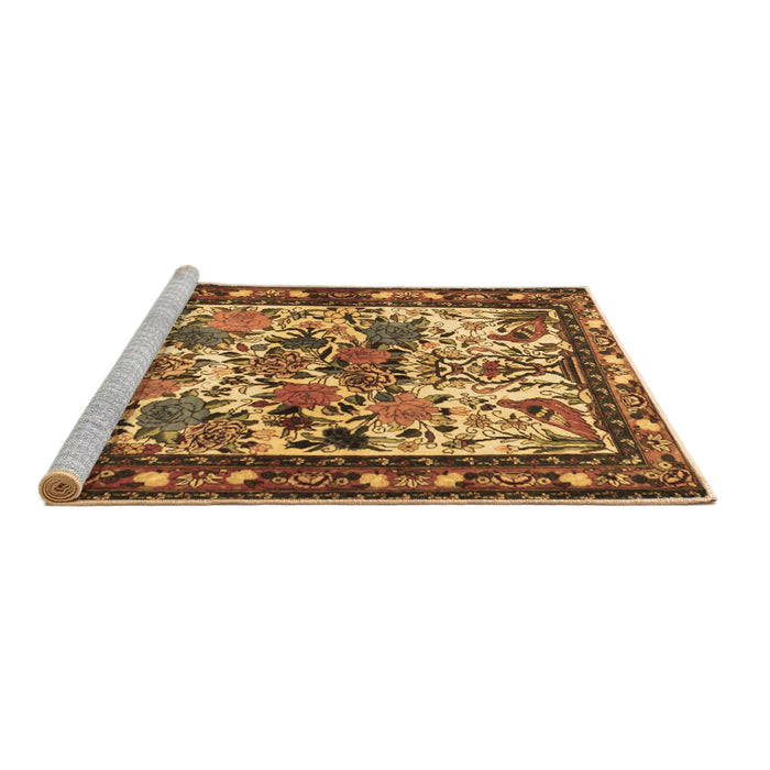 Sideview of Machine Washable Animal Brown Traditional Rug, wshtr3955brn