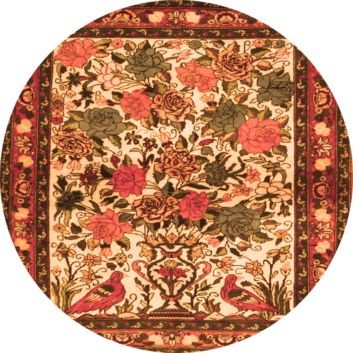 Square Animal Orange Traditional Rug, tr3955org