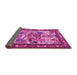 Sideview of Animal Pink Traditional Rug, tr3955pnk