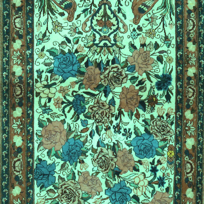 Animal Turquoise Traditional Rug, tr3955turq