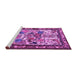 Sideview of Machine Washable Animal Purple Traditional Area Rugs, wshtr3955pur