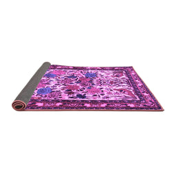 Sideview of Animal Purple Traditional Rug, tr3955pur