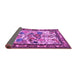 Sideview of Animal Purple Traditional Rug, tr3955pur