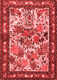 Animal Red Traditional Rug, tr3955red