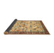 Sideview of Traditional Chrome Gold Yellow Persian Rug, tr3956