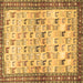 Square Machine Washable Persian Brown Traditional Rug, wshtr3956brn