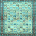 Square Persian Light Blue Traditional Rug, tr3956lblu