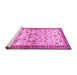 Sideview of Machine Washable Persian Pink Traditional Rug, wshtr3956pnk