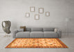Machine Washable Persian Orange Traditional Area Rugs in a Living Room, wshtr3956org