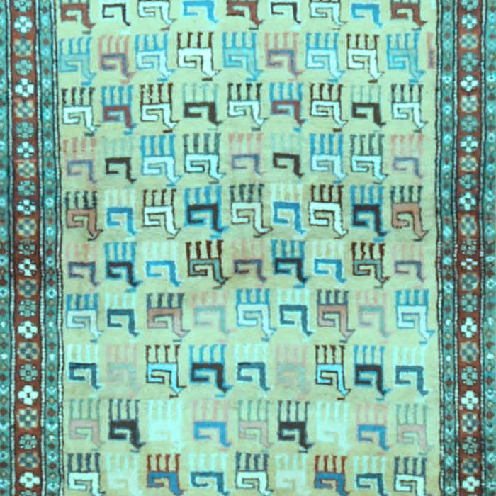 Machine Washable Persian Light Blue Traditional Rug, wshtr3956lblu