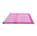 Sideview of Machine Washable Persian Pink Traditional Rug, wshtr3957pnk