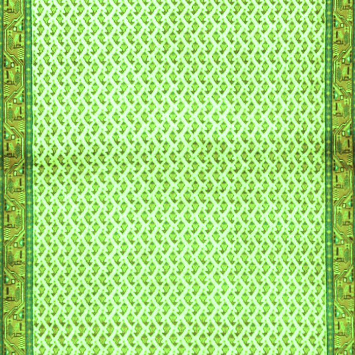 Serging Thickness of Machine Washable Persian Green Traditional Area Rugs, wshtr3957grn