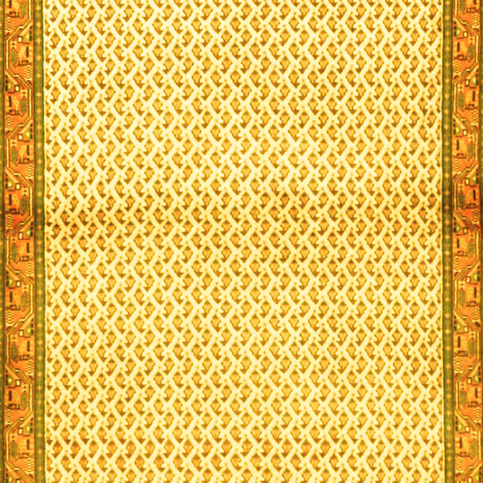 Machine Washable Persian Yellow Traditional Rug, wshtr3957yw