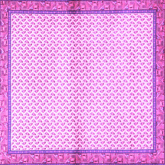 Square Machine Washable Persian Purple Traditional Area Rugs, wshtr3957pur
