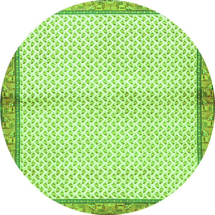 Machine Washable Persian Green Traditional Area Rugs, wshtr3957grn