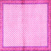 Square Machine Washable Persian Pink Traditional Rug, wshtr3957pnk