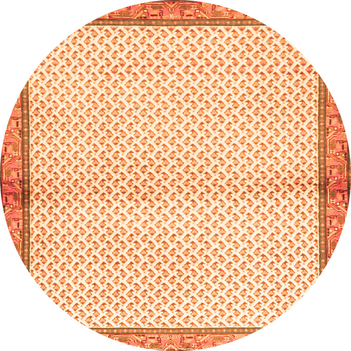 Square Persian Orange Traditional Rug, tr3957org