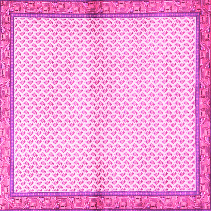 Square Persian Pink Traditional Rug, tr3957pnk