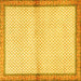 Square Persian Yellow Traditional Rug, tr3957yw