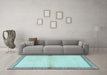 Machine Washable Persian Light Blue Traditional Rug in a Living Room, wshtr3957lblu