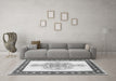 Machine Washable Persian Gray Traditional Rug in a Living Room,, wshtr3958gry