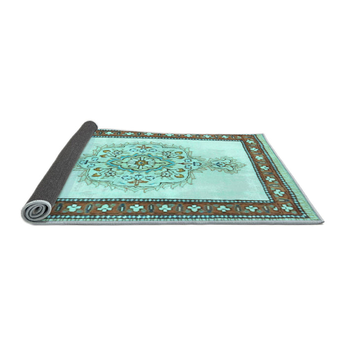 Sideview of Persian Light Blue Traditional Rug, tr3958lblu