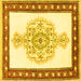 Square Persian Yellow Traditional Rug, tr3958yw