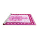 Sideview of Machine Washable Persian Pink Traditional Rug, wshtr3958pnk