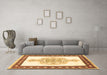 Machine Washable Persian Brown Traditional Rug in a Living Room,, wshtr3958brn