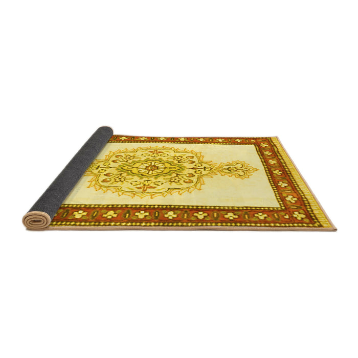 Sideview of Persian Yellow Traditional Rug, tr3958yw