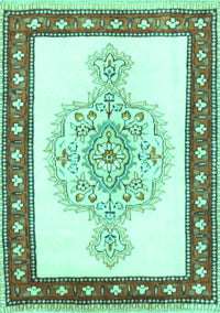 Persian Turquoise Traditional Rug, tr3958turq