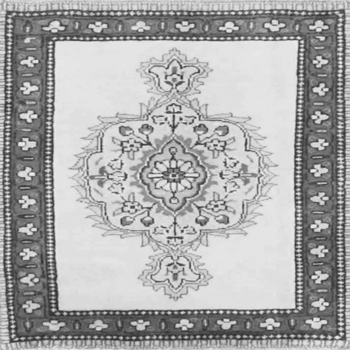 Serging Thickness of Persian Gray Traditional Rug, tr3958gry
