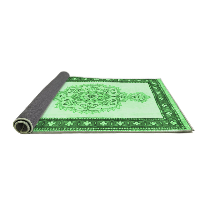 Sideview of Persian Emerald Green Traditional Rug, tr3958emgrn