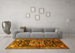 Machine Washable Persian Yellow Traditional Rug in a Living Room, wshtr3959yw