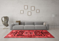 Machine Washable Persian Red Traditional Rug, wshtr3959red