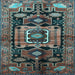 Square Persian Light Blue Traditional Rug, tr3959lblu