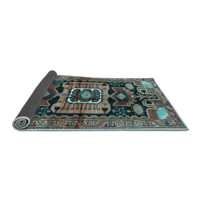 Sideview of Persian Light Blue Traditional Rug, tr3959lblu