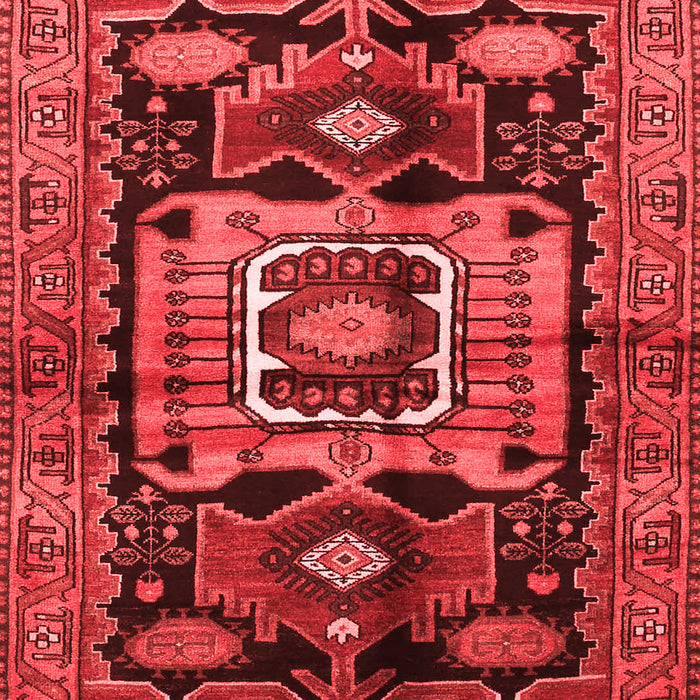 Machine Washable Persian Red Traditional Rug, wshtr3959red