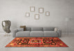 Machine Washable Persian Orange Traditional Area Rugs in a Living Room, wshtr3959org