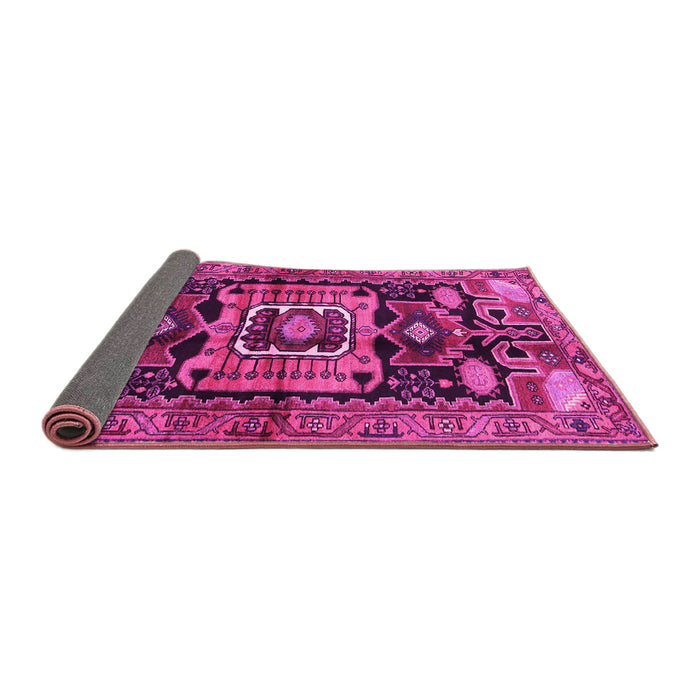Sideview of Persian Pink Traditional Rug, tr3959pnk
