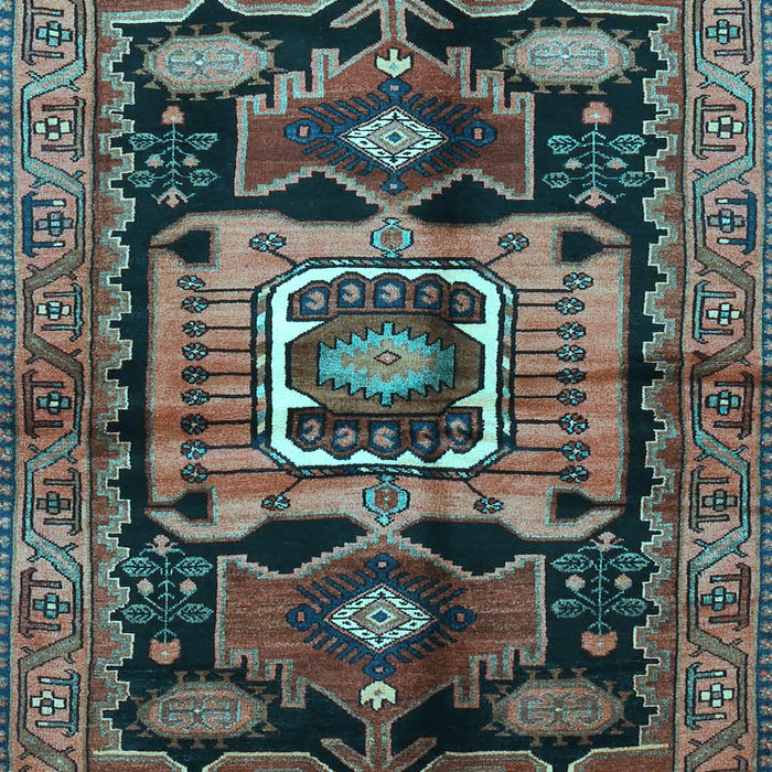 Machine Washable Persian Light Blue Traditional Rug, wshtr3959lblu