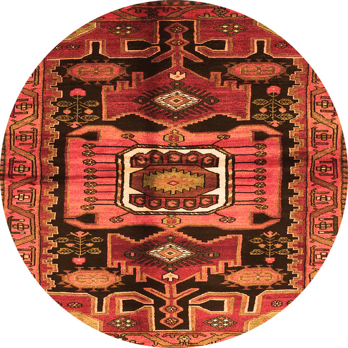 Square Persian Orange Traditional Rug, tr3959org