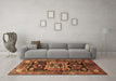 Machine Washable Persian Brown Traditional Rug in a Living Room,, wshtr3959brn